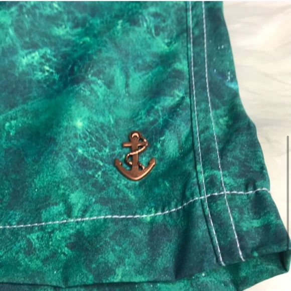 RETROMARINE Green Crew Vibes Ariel Swim Shorts L - Picture 6 of 8